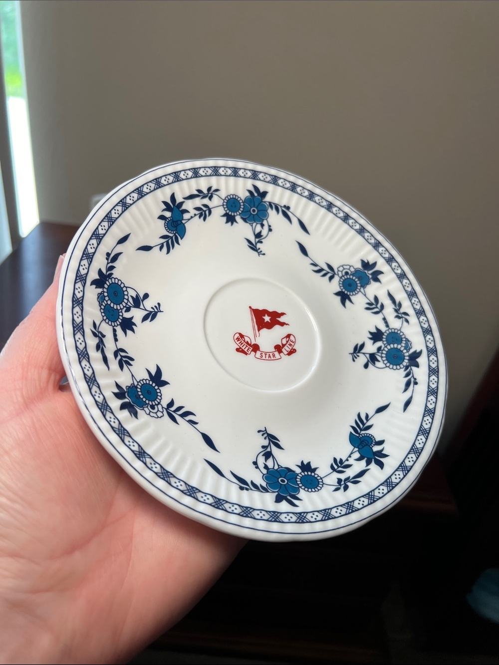 RMS Titanic 2nd Class Authentic Replica Coffee Tea Cup & Saucer White Star Line - Picture 4 of 10